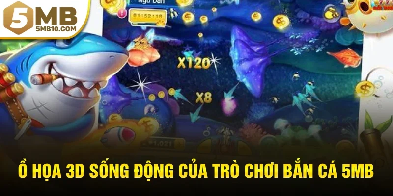 Đồ họa 3D sống động của trò chơi bắn cá 5MB